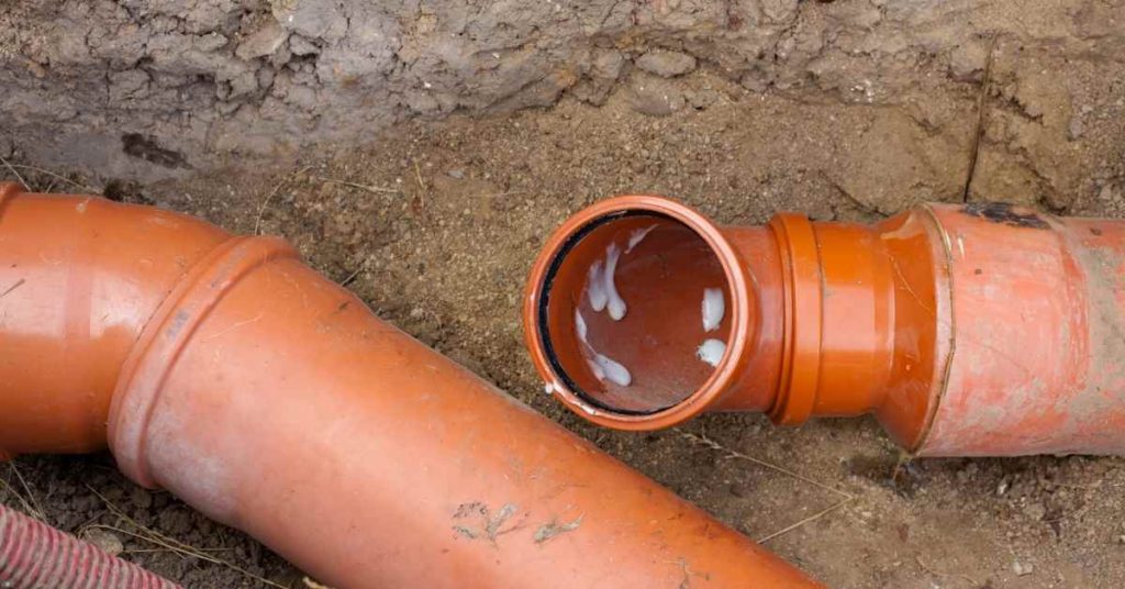 rupture de canalisation d'égout