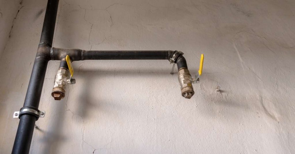 tuyau en fer noir pour le gaz naturel